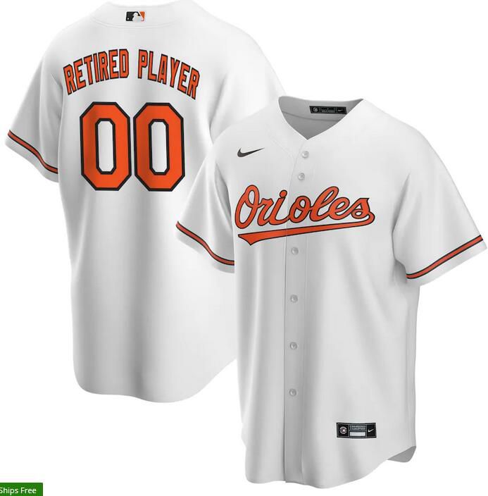 Mens Baltimore Orioles Nike White Home Pick-A-Player Retired Roster Replica MLB Jerseys->customized mlb jersey->Custom Jersey